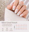 Sorelle Nails – Silver Lined French Semi Cured Gel Nail Wraps